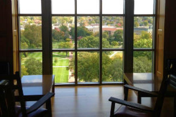 Thompson Library window view