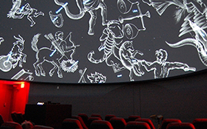 Constellations projected at the Arne Slettebak Planetarium.
