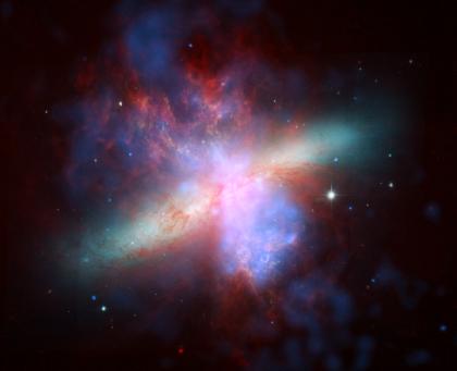 M82 starburst galaxy via NASA's Chandra space telescope