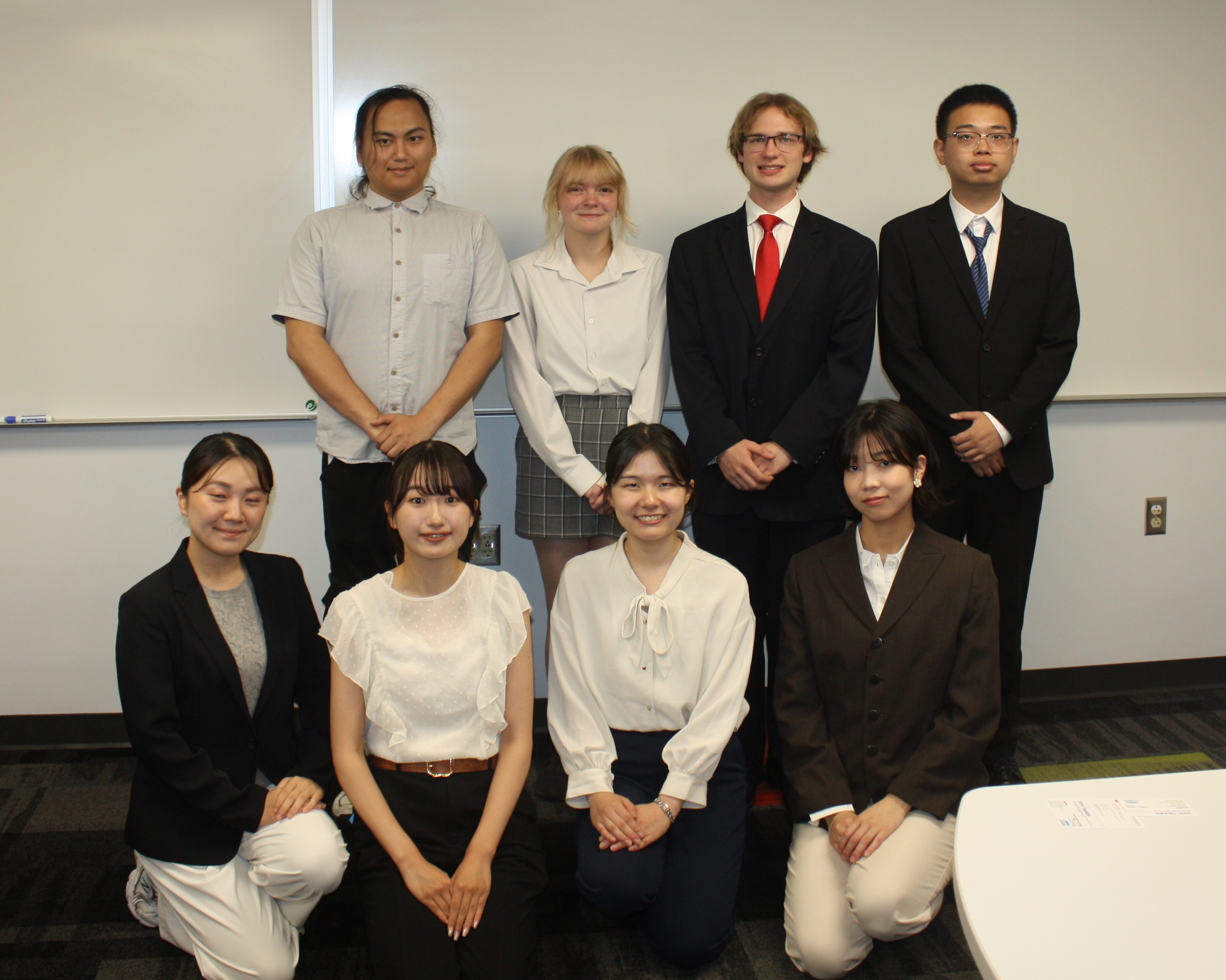 A group photo of students involved in internship