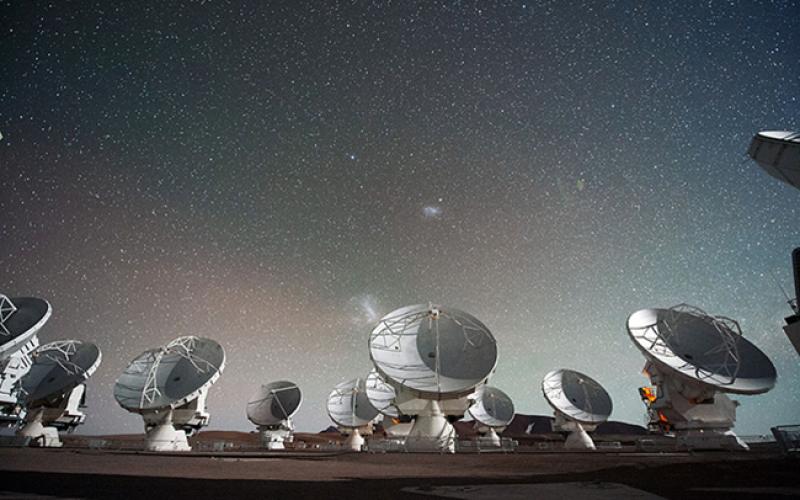 The Atacama Large Millimeter/submillimeter Array, a network of 66 radio telescopes in Chile.