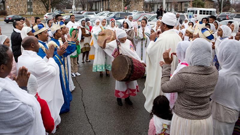Ethiopian Orthodox Christian Timiket celebration in Columbus. Credit: Lauren Pond 