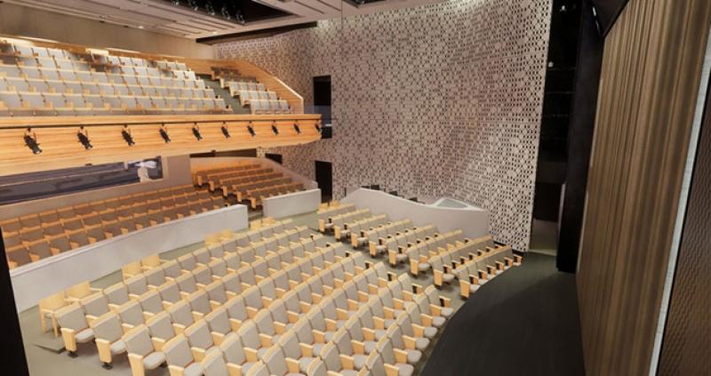The Department of Theatre's new building will include a proscenium stage.