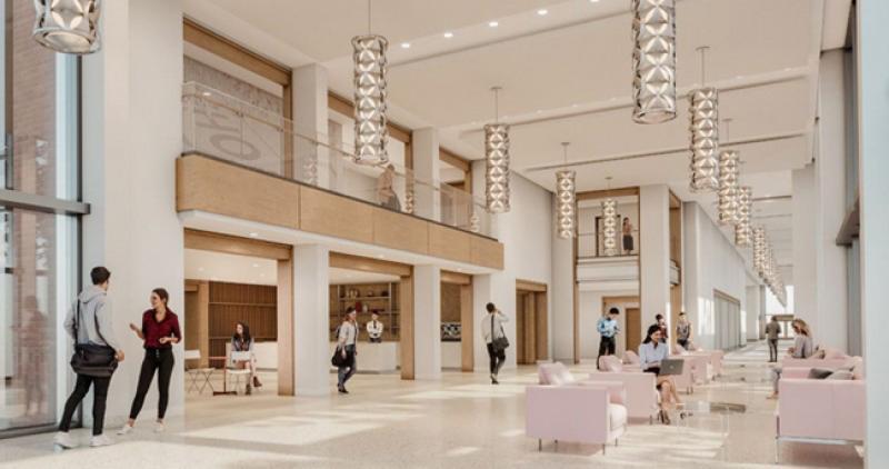 Weigel Hall renovations will include a central atrium.