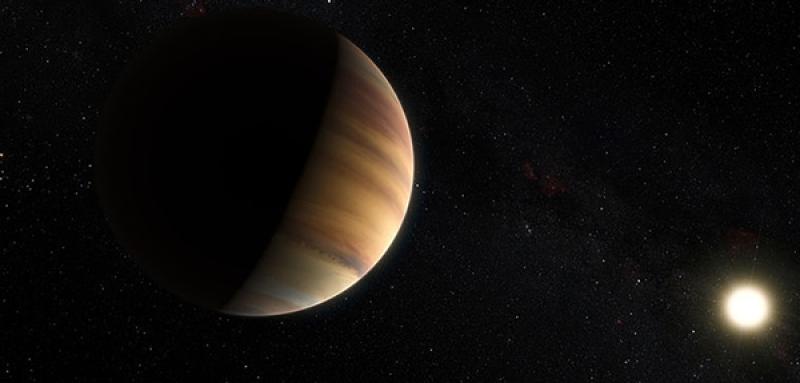 Artist's rendering of 51 Pegasi b, an exoplanet characterized as a hot-Jupiter.