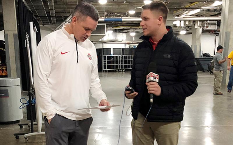 Brad Murray of 97.1 The Fan interviews Ohio State men's basketball coach Chris Holtmann.