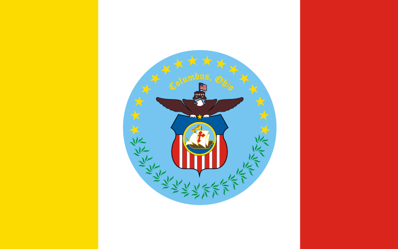 The official flag of the city of Columbus