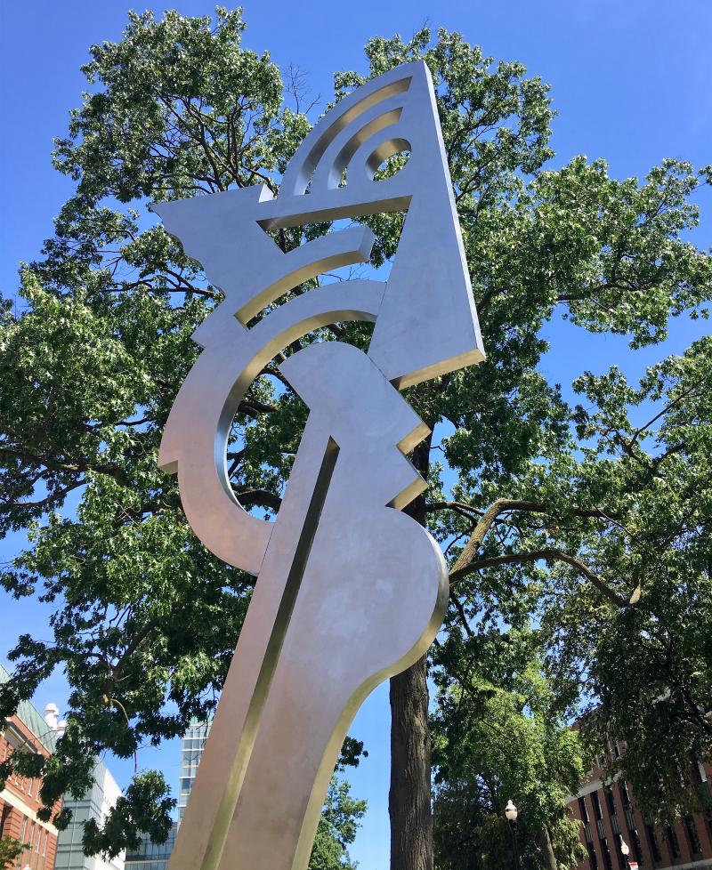 Modern Head was fabricated for Ohio State in memory of alumnus and American artist Roy Lichtenstein.