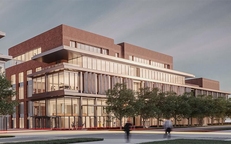 External rendering of new music building