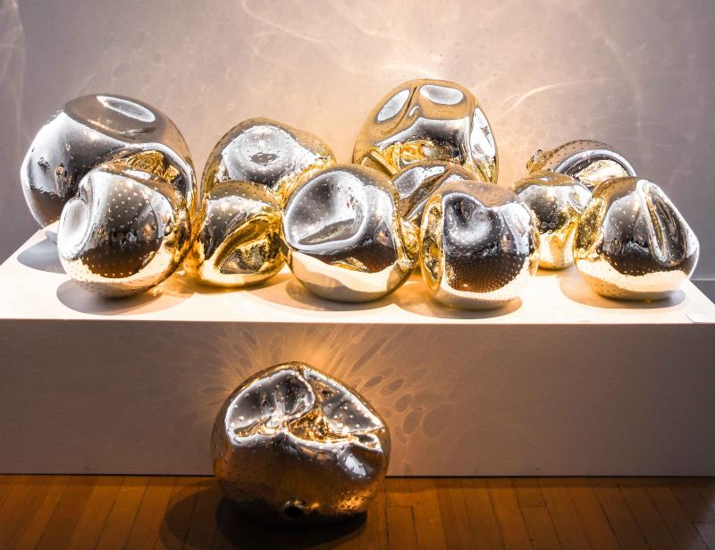 Handmade glass cloud sculptures by Jonathan Capps