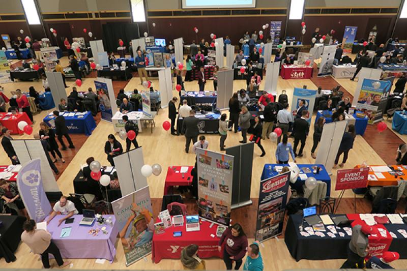 Summer Internship and Opportunity Fair - Overhead photograph