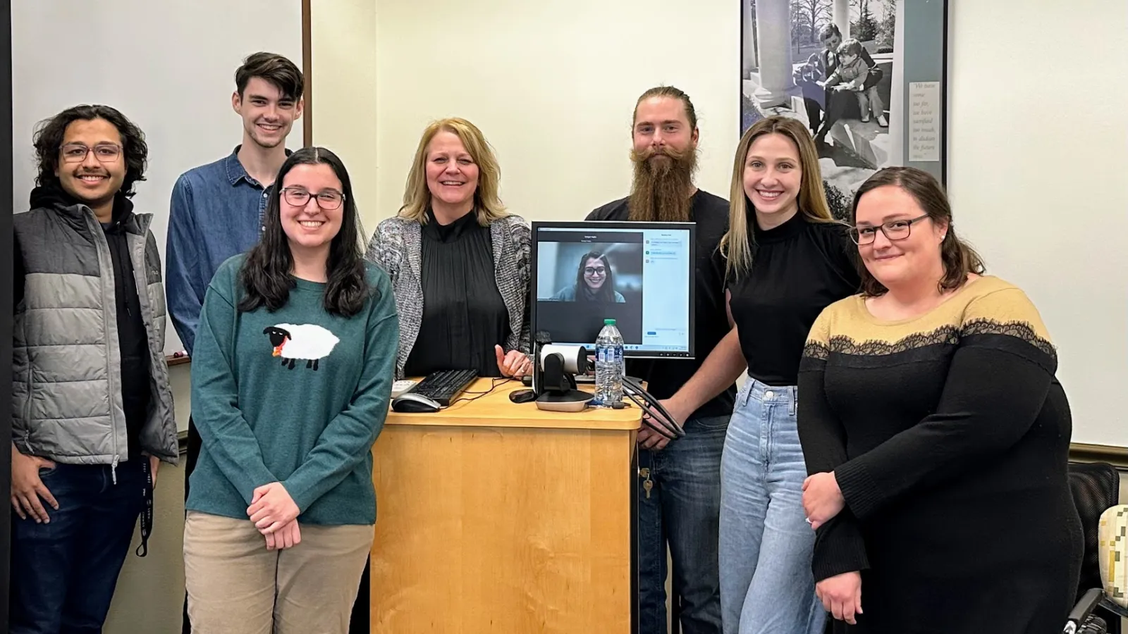 Jan with students
