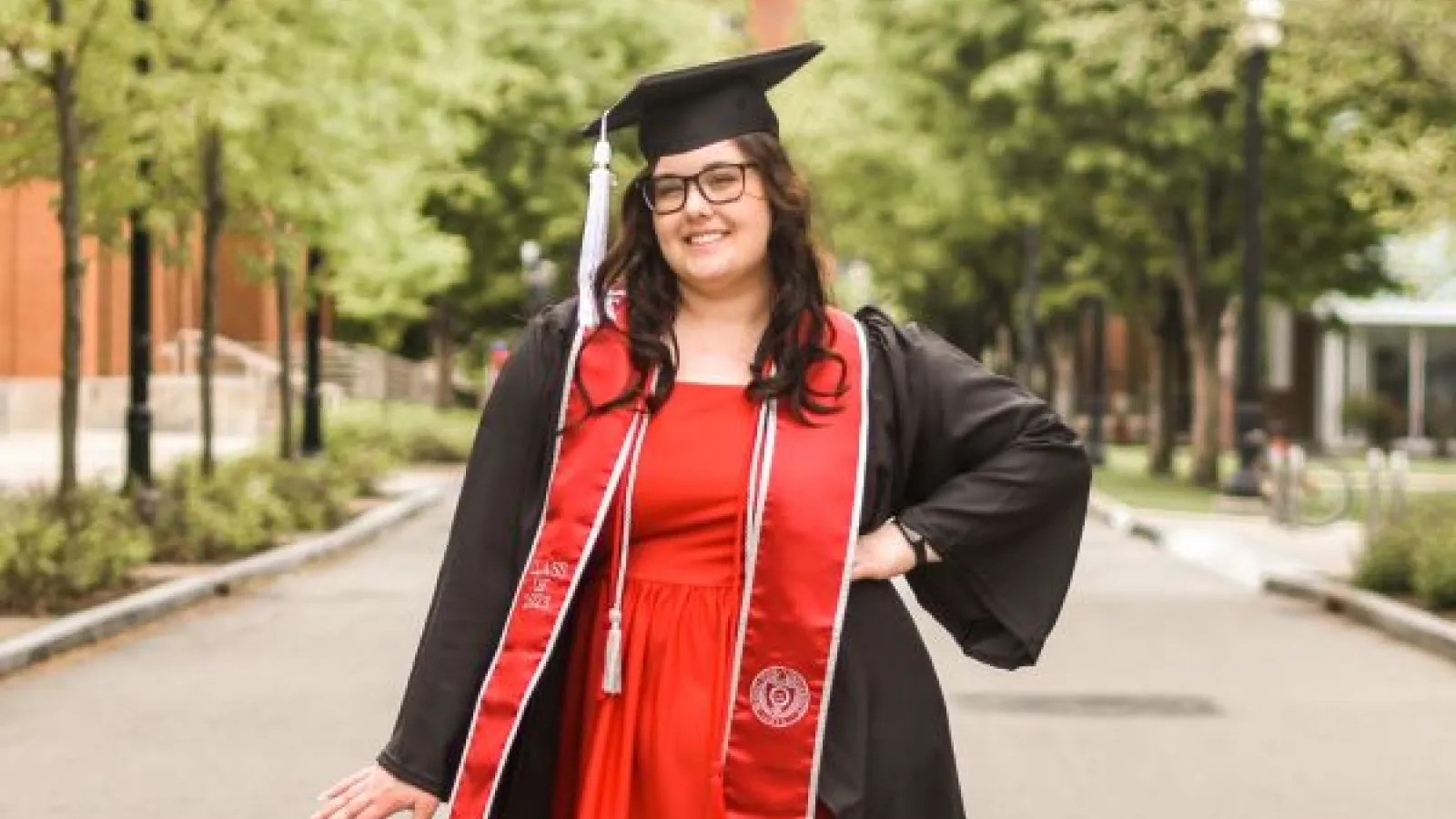 Audrey in graduation regalia