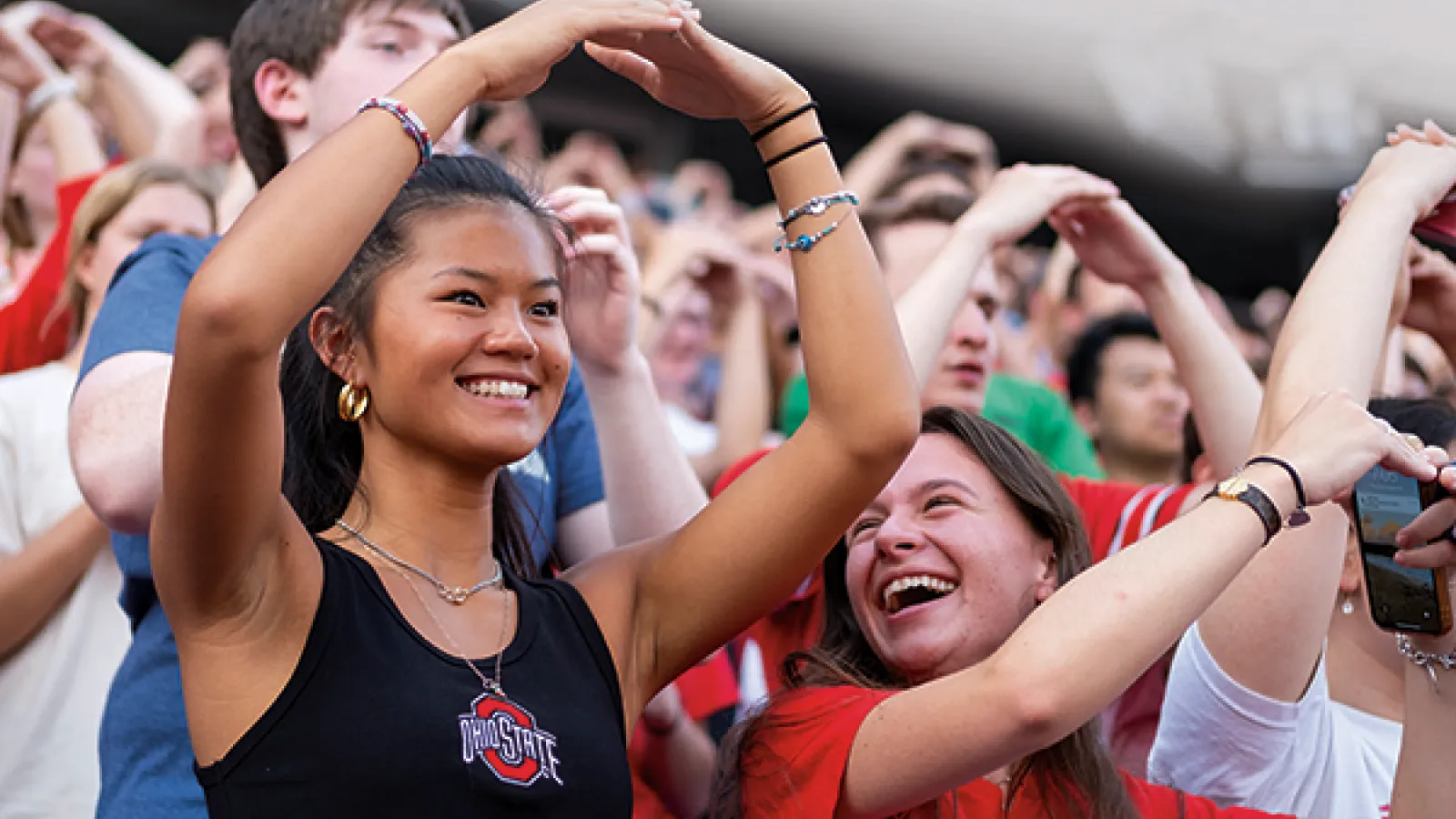 Students at a football game