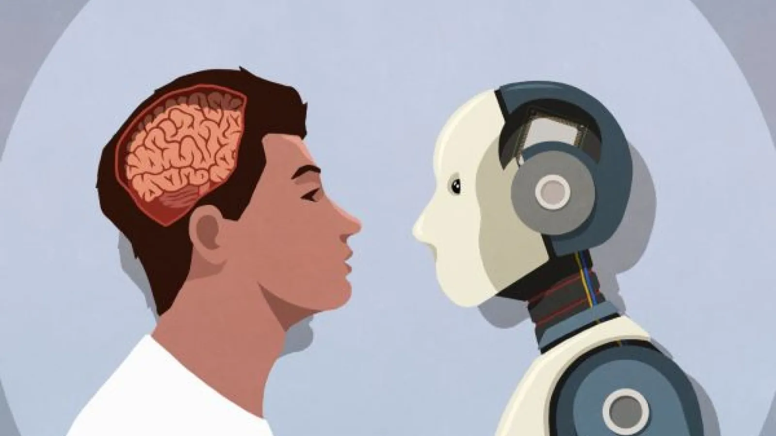 human vs robot illustration