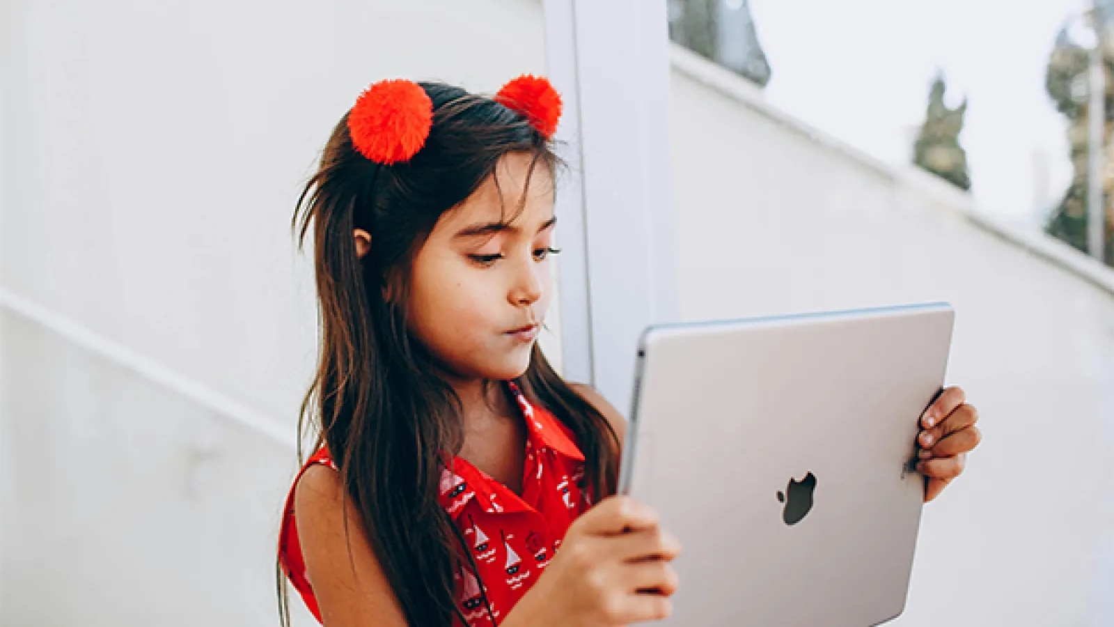 Child looking at iPad