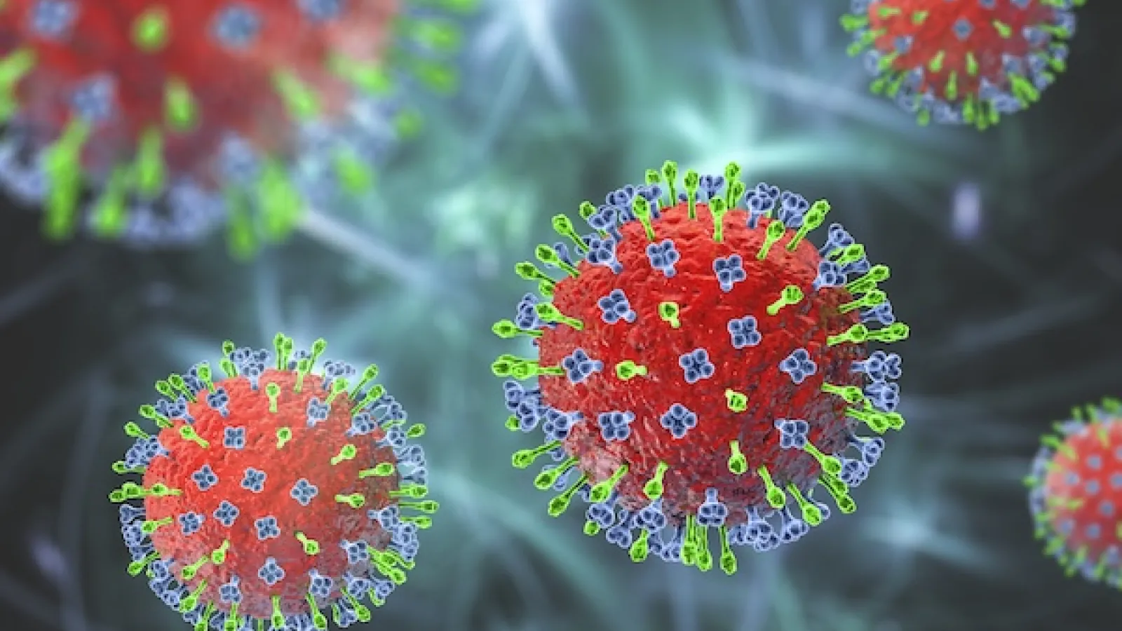 Computer illustration of a virus