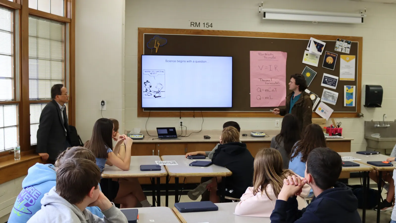 students learn about how science begins - with a question
