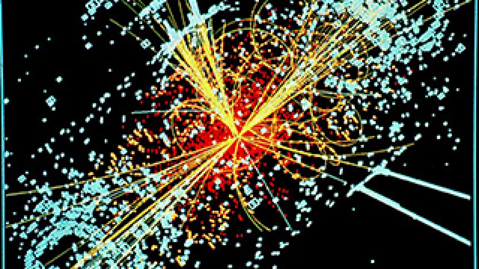 Simulation image of Higgs boson generation