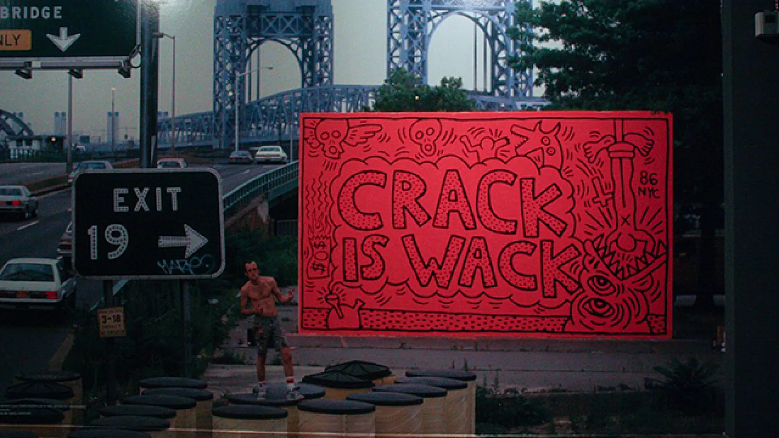 "Crack is Wack" mural with artist Keith Haring