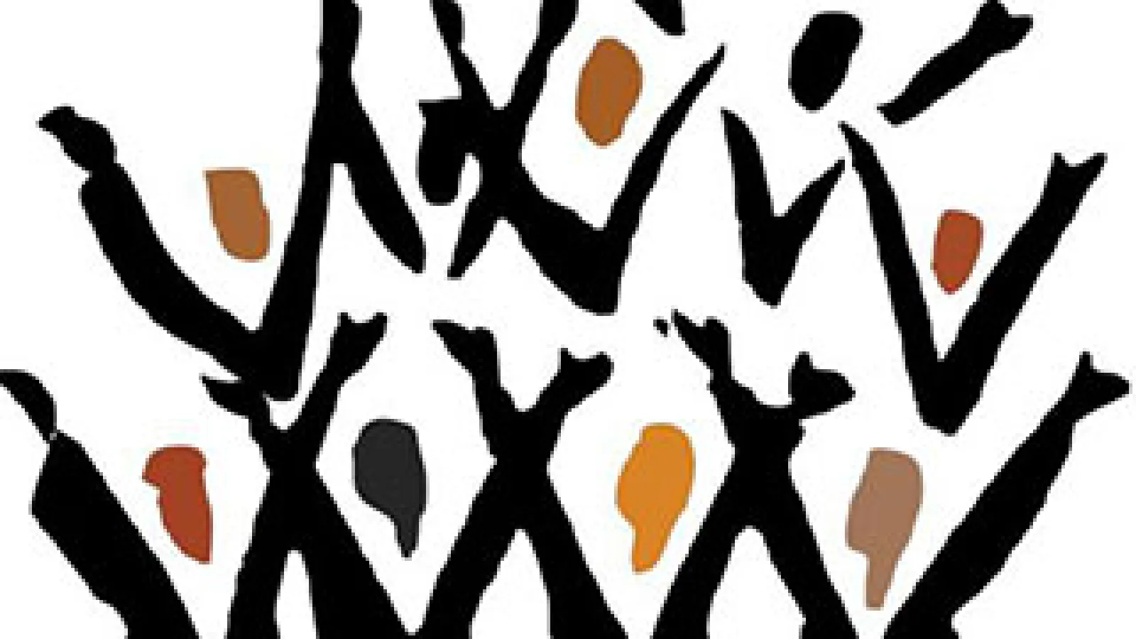 silhouettes with different skin tones