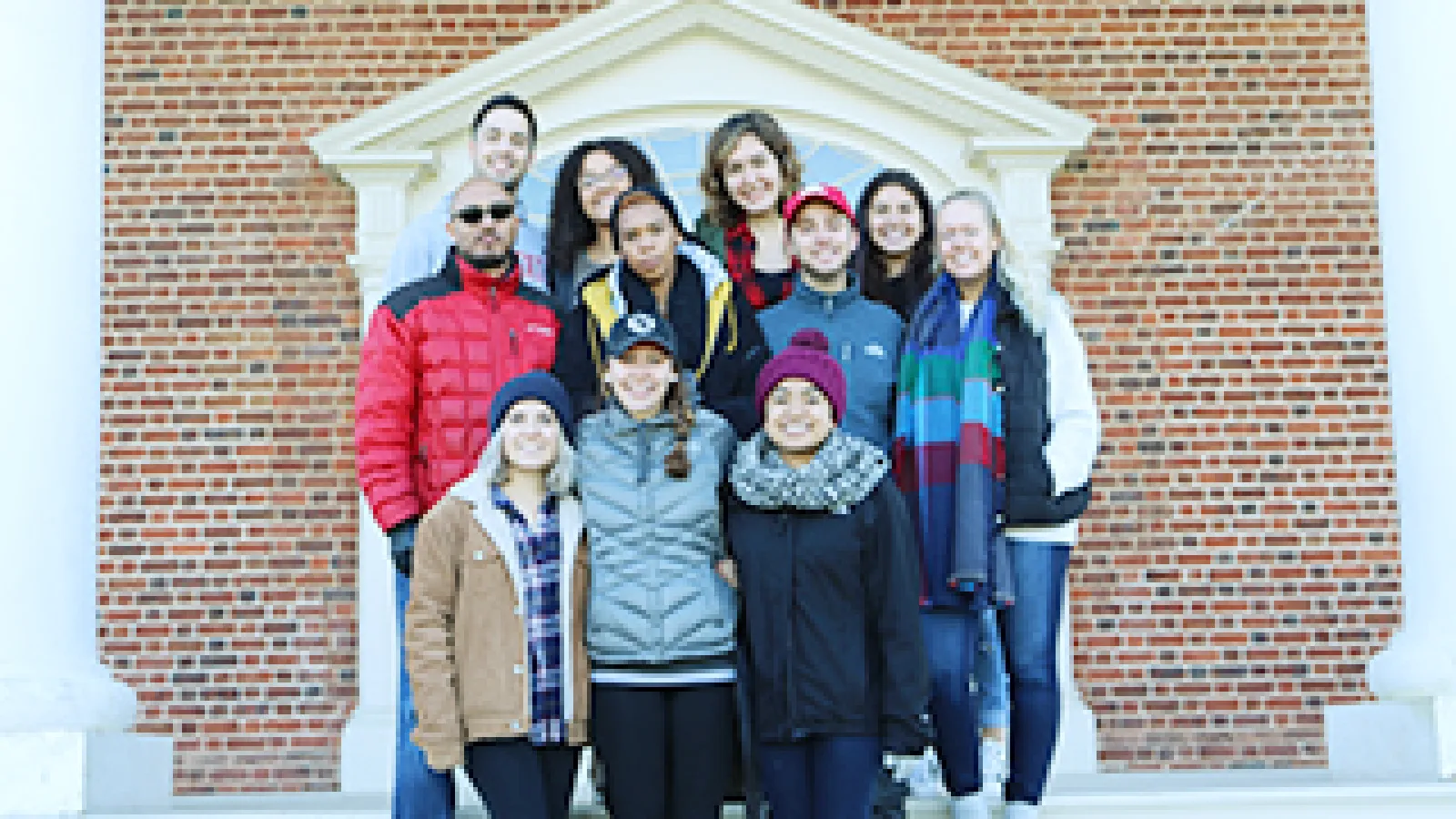 Associate history professor Hasan Jeffries and his students at James Madison's Montpelier. Photo credit Karla Haddad.