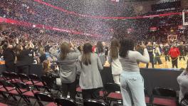 People celebrating at the NCAA Women's Final Four