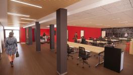 Rendering of the new Lantern newsroom