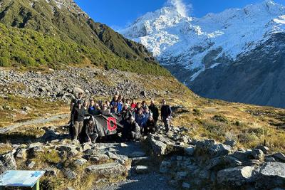 Owen White on the group trip to New Zealand