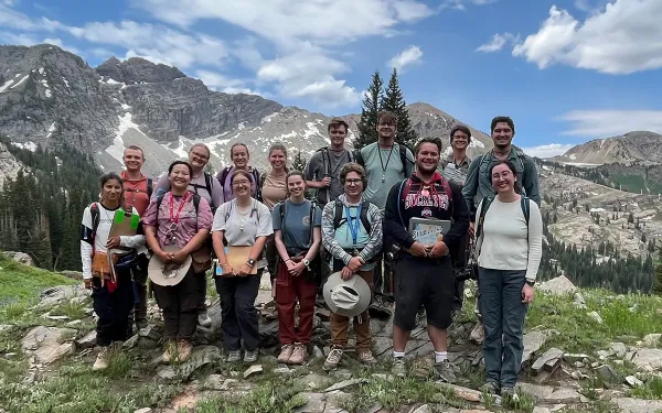 A group of students on a study trip to Utah
