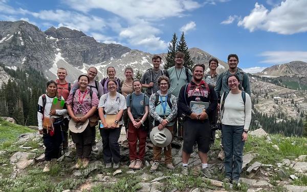 A group of students on a study trip to Utah