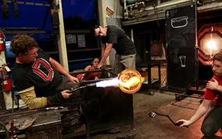 Sherman Studio Art Center glass making
