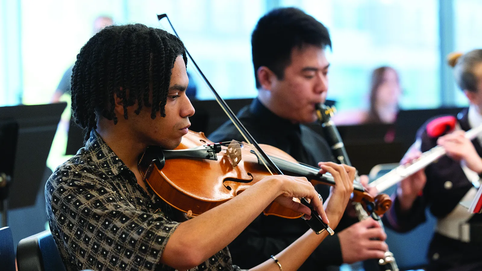 Students rehearsing