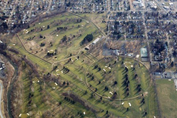aerial view of the Newark Earthworks
