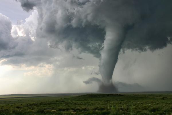 tornado over fields