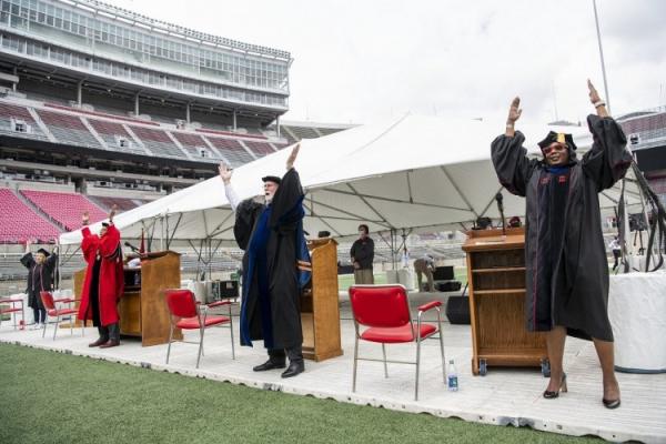 O-H-I-O at spring 2020 commencement