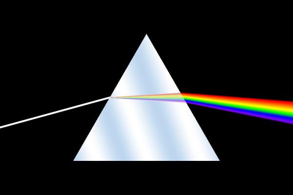 Rainbow in a prism