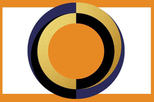 Yellow and navy concentric circles