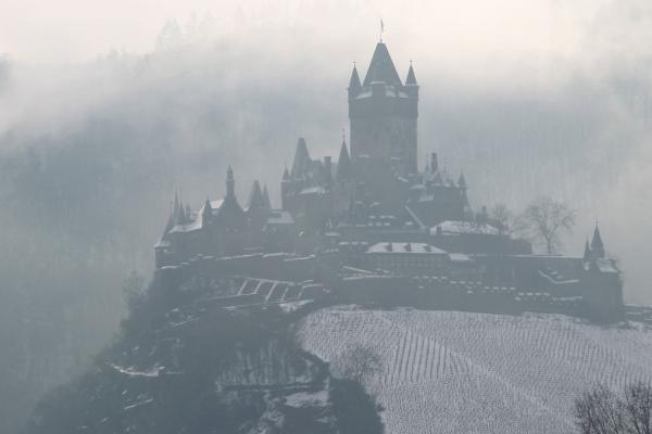 German castle in winter