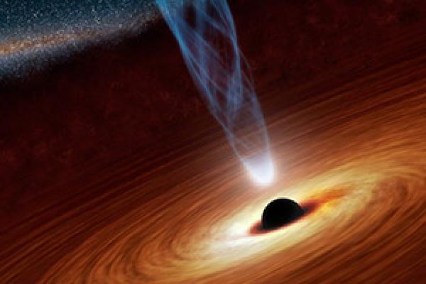 Artist rendering of a supermassive black hole