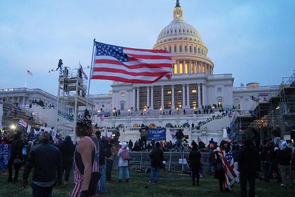 Supporters of President Donald Trump outside the U.S. Capitol