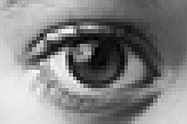 Pixeled eye