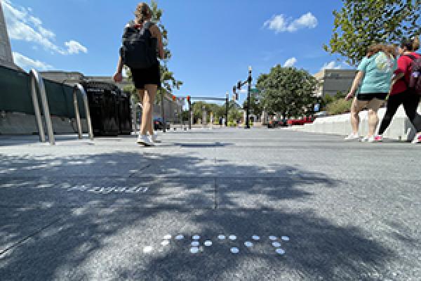 'Friendship' in Braille at University Square
