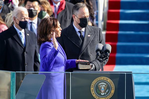 Kamala Harris sworn in as vice president of the United States.