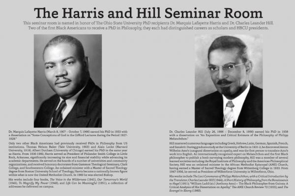 Harris and Hill Seminar Room plaque